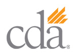 The image is a logo with the text 'CDA' prominently displayed.