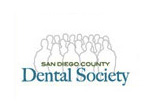 The image is a logo for the San Diego County Dental Society.